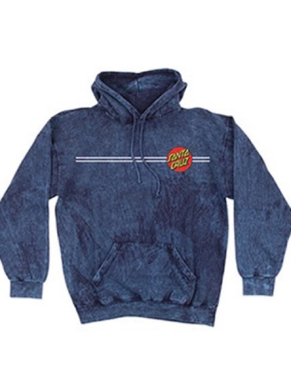 Vintage Santa Cruz Skateboards Blue Acid Wash Hoodie